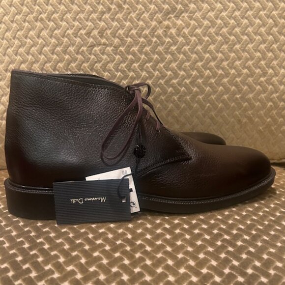 Massimo Dutti Nappa Rich Brown Leather Lace Up Cushioned Safari Boots New main image 10